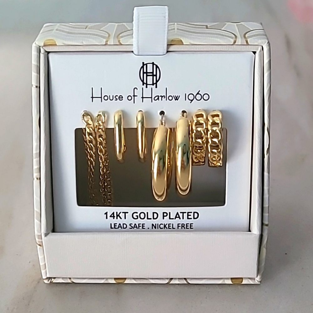 ⭐️House of Harlow 1960⭐️ Gold hoop earrings